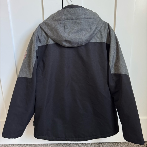 Men’s Free Country Black and Gray Winter Jacket with Hood Size Large - Picture 2 of 7